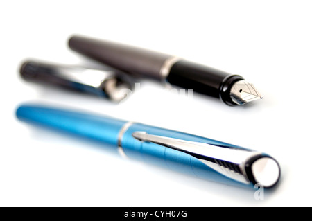 Close up of Fountain Pens Stock Photo