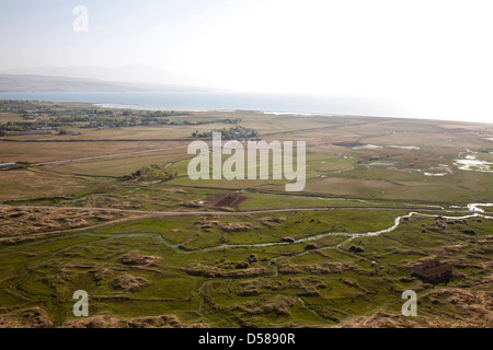 view from the castle of van, town of van, lake van, south-eastern anatolia, turkey, asia Stock Photo