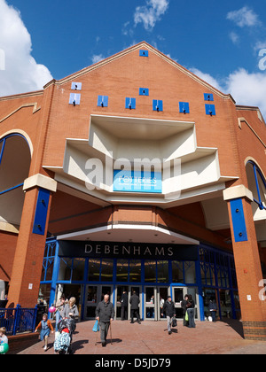 Entrance to The Potteries shopping centre in Stoke-on-Trent UK Stock Photo