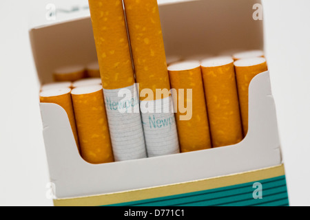 A pack of Newport cigarettes.  Stock Photo