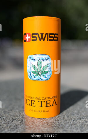 CSWISS - The Original Cannabis Ice Tea, on 09.05.2013. Stock Photo