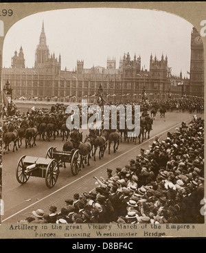 WWI LONDON VICTORY MARCH Stock Photo