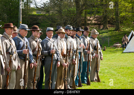 American Civil war re-enactors Stock Photo