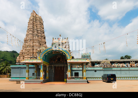 Hindu temple Matale Sri Muttu Mariyamman with the big traditional tower (gopuram), Sri Lanka Stock Photo