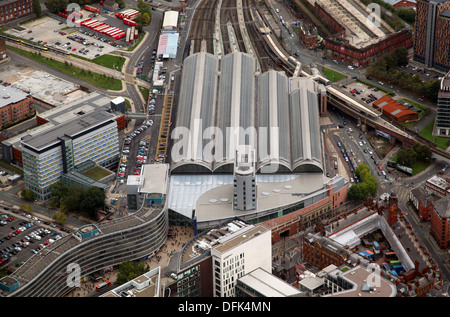 aerial view of Manchester Piccadilly railway station, Manchester Stock Photo