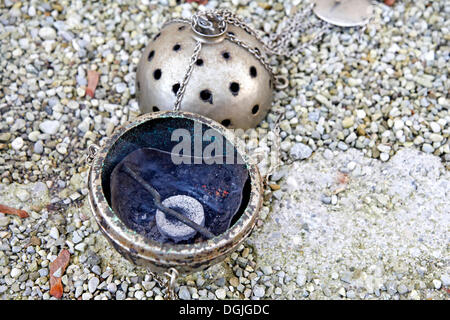 Censer with incense, Wolfratshausen, Upper Bavaria Stock Photo