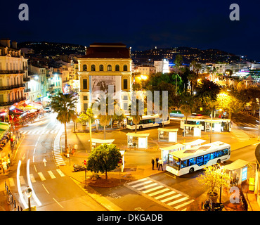 Aerial view of city center of Cannes, France. Stock Photo