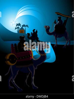 three wise men Stock Vector