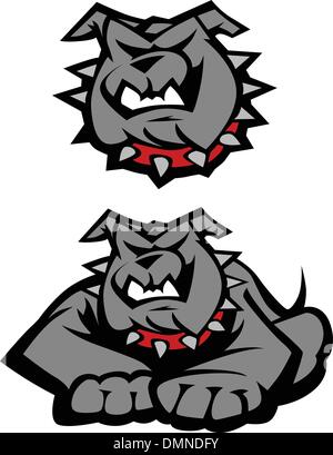 Bulldog Mascot Body Vector Illustration Stock Vector