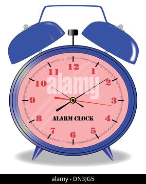 Oval Alarm Clock Stock Vector