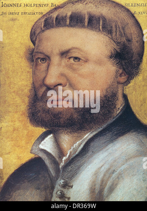 Hans Holbein the Younger, self portrait, German artist Stock Photo