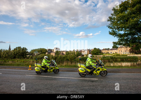 Lothian & Borders motorcycle police, Kelso, Scotland Stock Photo