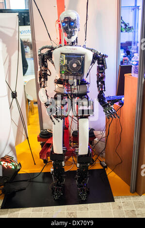 Lyon, France - 19 March 2014: ARIA robot by France Robotique is on display at Innorobo 2014, the biggest fair in Europe for robotics. Credit:  Piero Cruciatti/Alamy Live News Stock Photo