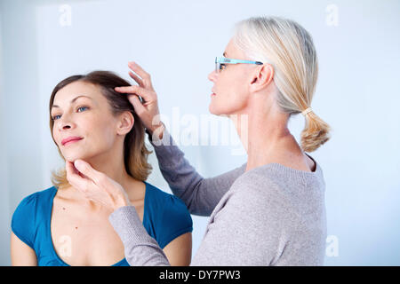 Dermatology symptomatology, woman Stock Photo