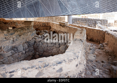 Remains of St. Peter's House in Capernaum, Israel Stock Photo