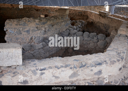 Remains of St. Peter's House in Capernaum, Israel Stock Photo