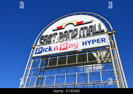 Welcome sign in front of East Rand Mall, Boksburg, East Rand, Gauteng Province, Republic of South Africa Stock Photo