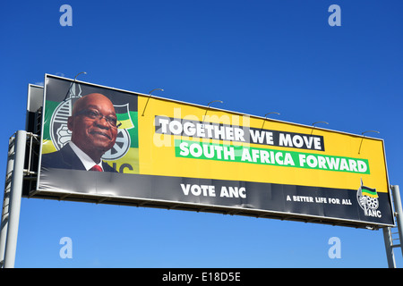 Vote ANC advertising hoarding by East Rand Mall, Boksburg, East Rand, Gauteng Province, Republic of South Africa Stock Photo