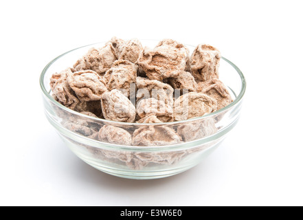 Salted Plum on a glass bowl Stock Photo