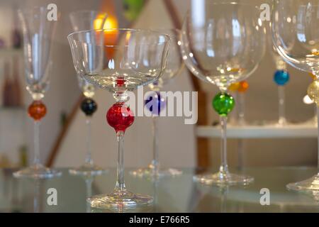 Murano glass for sale in shop window, St Mark's Square, Venice, Italy, Europe Stock Photo