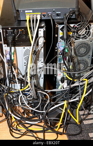 Cable clutter Stock Photo