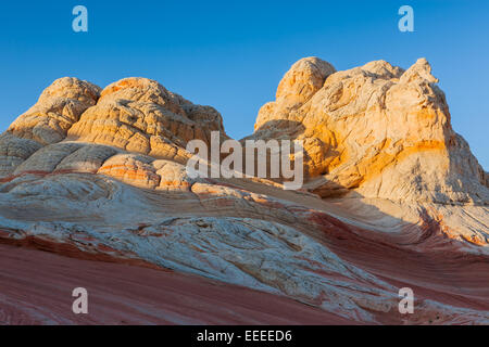 Rock formations in the White Pocket which is part of the Vermilion Cliffs National Monument. Stock Photo