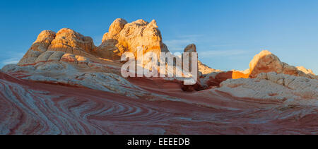 Rock formations in the White Pocket which is part of the Vermilion Cliffs National Monument. Stock Photo