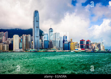 Hong Kong China city skyline. Stock Photo