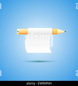 Pencil with a banner Stock Vector