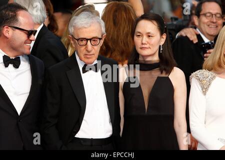 US director Woody Allen and his wife Soon-Yi Previn attend the premiere of Irrational Man at the 68th Annual Cannes Film Festival at Palais des Festivals in Cannes, France, on 15 May 2015. Photo: Hubert Boesl - NO WIRE SERVICE Stock Photo