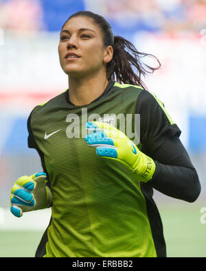 May 30, 2015: USA Women's National Team goalkeeper Hope Solo (1) runs during the United States Womens vs. Korea Republic- International Friendly at Redbull Arena in Harrison, NJ. The US Women's National Team played The Korea Republic to a 0-0 draw. (Mandatory Credit: Kostas Lymperopoulos/Cal Sport Media Stock Photo