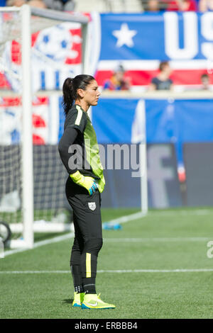 May 30, 2015: USA Women's National Team goalkeeper Hope Solo (1) looks on during the United States Womens vs. Korea Republic- International Friendly at Redbull Arena in Harrison, NJ. The US Women's National Team played The Korea Republic to a 0-0 draw. (Mandatory Credit: Kostas Lymperopoulos/Cal Sport Media Stock Photo