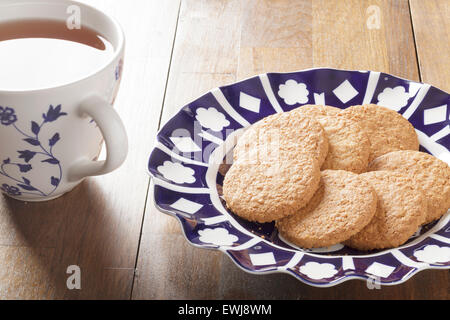 tea and biscuits Stock Photo