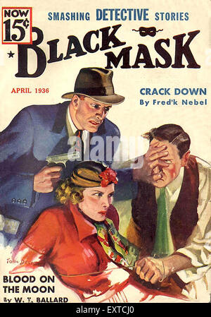 1930s USA Black Mask Magazine Cover Stock Photo