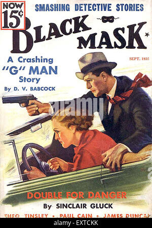 1930s USA Black Mask Magazine Cover Stock Photo