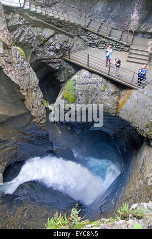 Trummelbach Falls in the Lauterbrunnen Valley Stock Photo