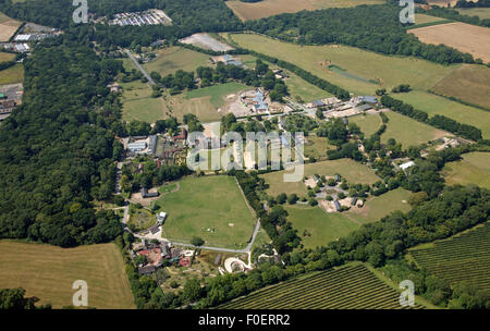 aerial view of Marwell Zoo near Winchester, UK Stock Photo