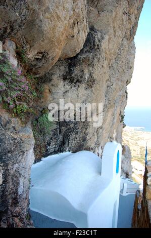 Agia Trianda chapel on the island of Amorgos Greece Stock Photo