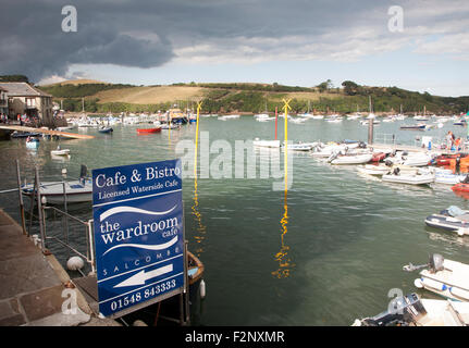 Boats in harbour, Salcombe, Devon, England, UK Stock Photo