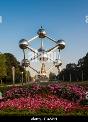 Atomium, the model of an iron molecule, in Brussels Belgium Europe Stock Photo