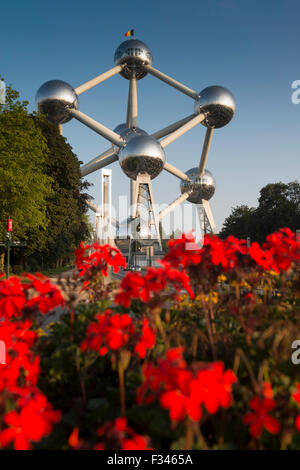 Atomium, the model of an iron molecule, in Brussels Belgium Europe Stock Photo