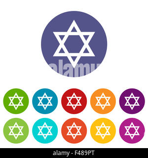 Judaism flat symbol Stock Photo