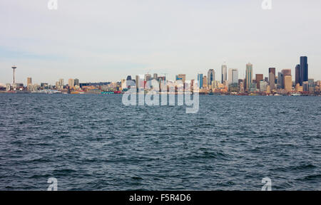 Seattle skyline on overcast day Stock Photo