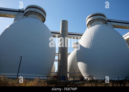 Deer Island sewage treatment plant, Winthrop, Massachusetts, USA Stock Photo