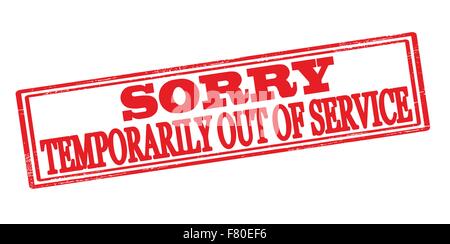 Temporarily out of service Stock Vector