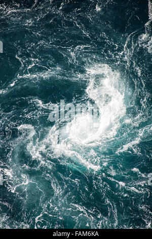 Maelstrom, natural phenomenon of whirlpool, called saltstraumen, Norway Stock Photo