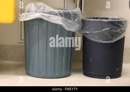 Plastic Rubbish bins Stock Photo