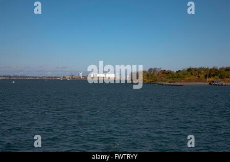 Deer Island Sewage Treatment Plant Boston Harbor Islands Boston Massachusetts USA Stock Photo