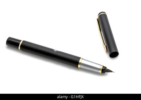 Black pen isolated on white background Stock Photo