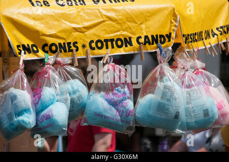 Bags of colorful cotton candy. Stock Photo